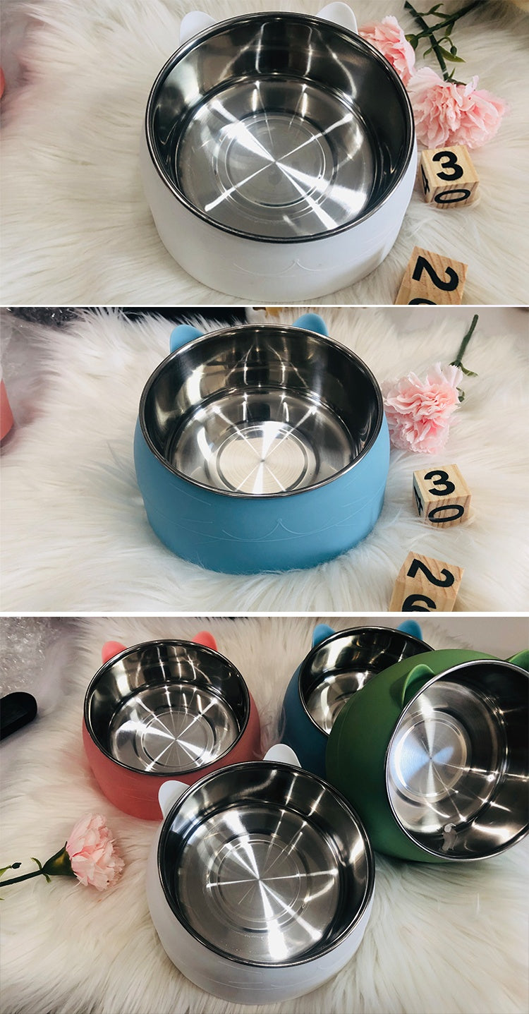 Cat Head Pet Food & Water Bowl for Cats and Dogs