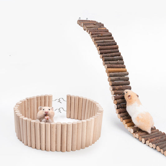 Flexible Wooden Hamster Bridge Toy