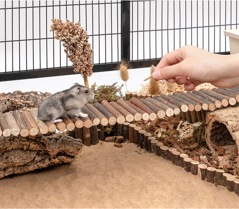 Flexible Wooden Hamster Bridge Toy