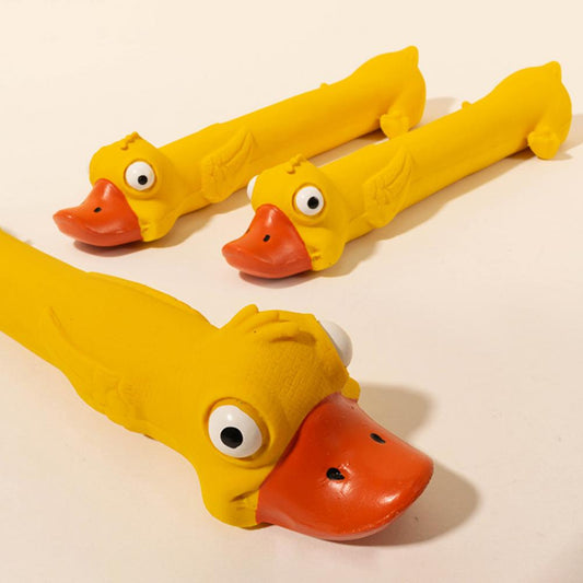 Squeaky Duck Latex Chew Toy