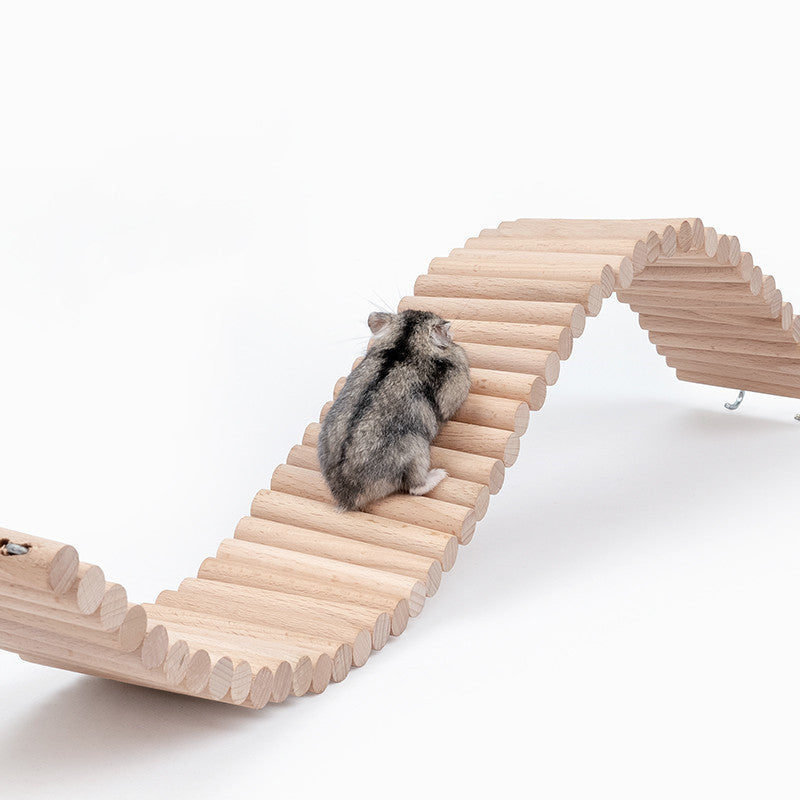 Flexible Wooden Hamster Bridge Toy